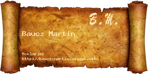Baucz Martin névjegykártya